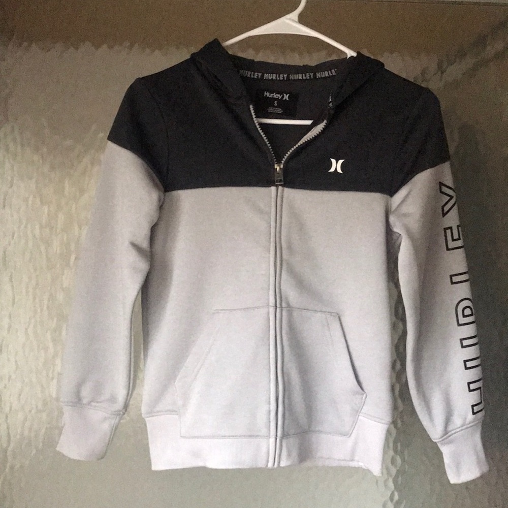 Boys Hurley zip up hoodie, size small